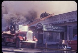 Battling a fire in Queens in 1965.