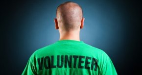 guy in Volunteer Shirt